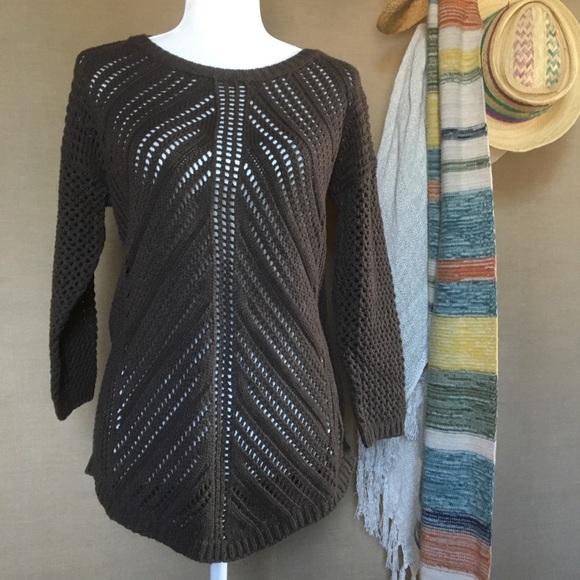 Chelsea & Theodore Sweaters Chelsea Theodore Nwt Open Knit Crochet